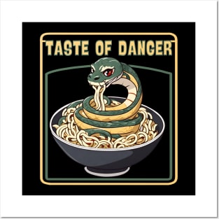 Snake eat noodles Posters and Art